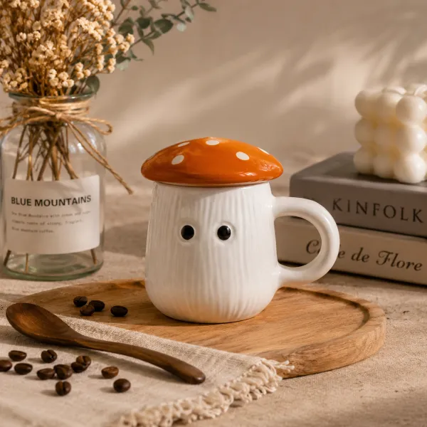 Woodland Mushroom Mug with lid