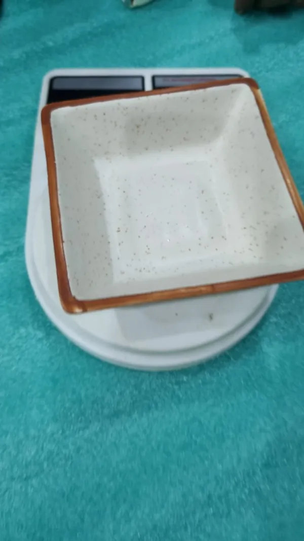 "Ivory Speckle" Square Serving Bowl
