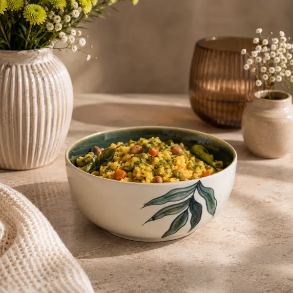 Frondescence Ceramic Breakfast Bowl