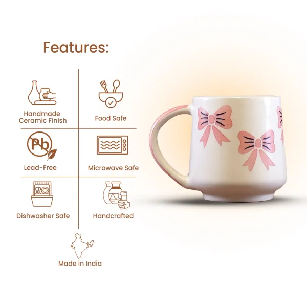 Painted Ribbon Ivory Mug hover