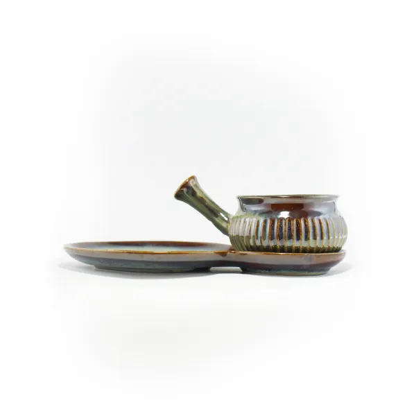 "Eclipse" Dual-Compartment Ceramic Serving Platter hover