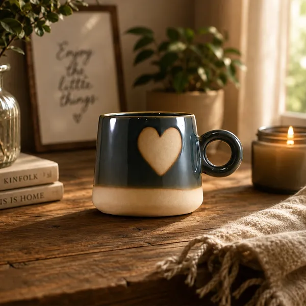 "Dil-Se" Midnight Heart Artisan Mug hover